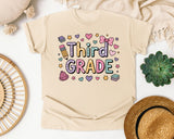 Third Grade Pencil Books in Ivory Comfort Colors 1717 tee