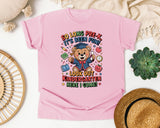 So Long Pre-K Bear Graduate in Blossom Comfort Colors 1717 tee