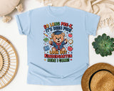 So Long Pre-K Bear Graduate in Chambray Comfort Colors 1717 tee