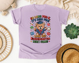 So Long Pre-K Bear Graduate in Orchid Comfort Colors 1717 tee
