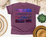 Education Confidence Breeds Hope in Berry Comfort Colors 1717 tee