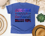 Education Confidence Breeds Hope in Flo Blue Comfort Colors 1717 tee