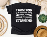 Teaching Replaces A Vacant Mind in Black Comfort Colors 1717 tee