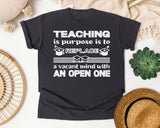 Teaching Replaces A Vacant Mind in Graphite Comfort Colors 1717 tee