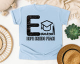 Education Hope Breeds Peace in Chambray Comfort Colors 1717 tee