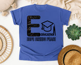Education Hope Breeds Peace in Flo Blue Comfort Colors 1717 tee