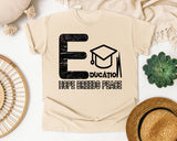 Education Hope Breeds Peace in Ivory Comfort Colors 1717 tee
