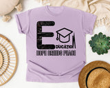 Education Hope Breeds Peace in Orchid Comfort Colors 1717 tee