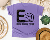 Education Hope Breeds Peace in Violet Comfort Colors 1717 tee