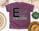 Education Hope Breeds Peace Dark Print in Berry Comfort Colors 1717 tee