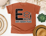 Education Hope Breeds Peace Dark Print in Yam Comfort Colors 1717 tee