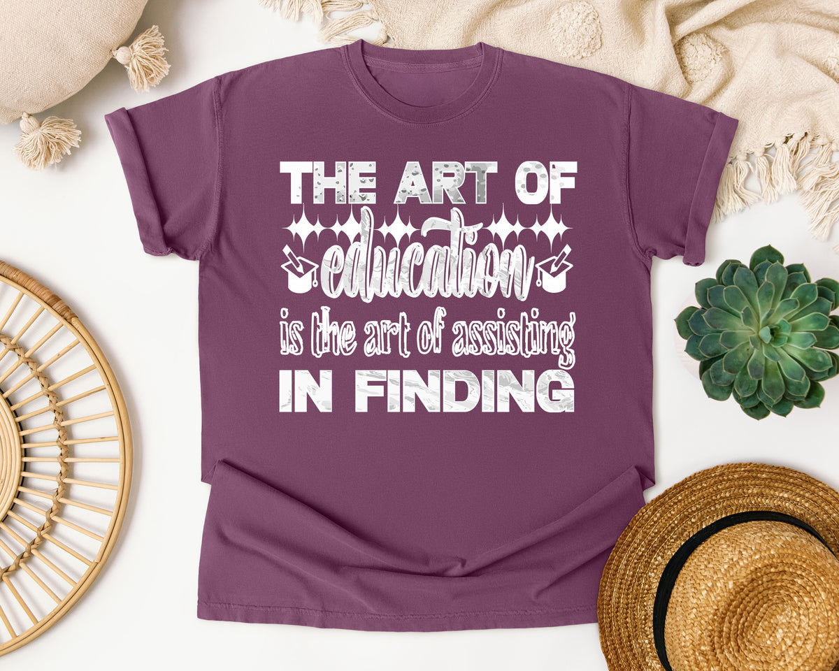 The Art Of Education Light Print in Berry Comfort Colors 1717 tee