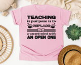 Teaching Replaces A Vacant Mind Bold in Blossom Comfort Colors 1717 tee
