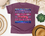 Education Is A Progressive Finding in Berry Comfort Colors 1717 tee