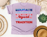 Educate Is Not A Lost Art in Orchid Comfort Colors 1717 tee