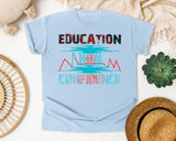Education Breeds Confidence in Chambray Comfort Colors 1717 tee