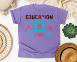 Education Breeds Confidence in Violet Comfort Colors 1717 tee