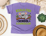 Koala-fied School Counselor in Violet Comfort Colors 1717 tee
