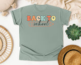 Back To School Pencil Retro in Bay Comfort Colors 1717 tee