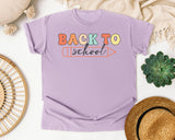 Back To School Pencil Retro in Orchid Comfort Colors 1717 tee