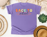 Back To School Pencil Retro in Violet Comfort Colors 1717 tee