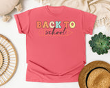 Back To School Pencil Retro in Watermelon Comfort Colors 1717 tee