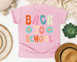 Back To School Flower Retro in Blossom Comfort Colors 1717 tee