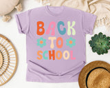 Back To School Flower Retro in Orchid Comfort Colors 1717 tee