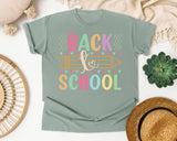 Back To School Pencil Pastel in Bay Comfort Colors 1717 tee