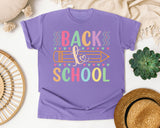 Back To School Pencil Pastel in Violet Comfort Colors 1717 tee
