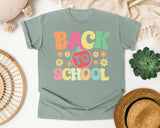 Back To School Apple Retro in Bay Comfort Colors 1717 tee