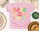 Back To School Apple Retro in Blossom Comfort Colors 1717 tee