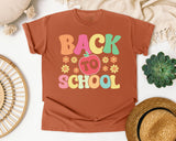 Back To School Apple Retro in Yam Comfort Colors 1717 tee