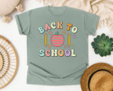 Back To School Apple Pastel in Bay Comfort Colors 1717 tee