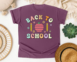 Back To School Apple Pastel in Berry Comfort Colors 1717 tee