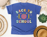 Back To School Apple Pastel in Flo Blue Comfort Colors 1717 tee