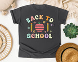 Back To School Apple Pastel in Pepper Comfort Colors 1717 tee
