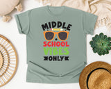 Middle School Vibes Only Sunglasses in Bay Comfort Colors 1717 tee