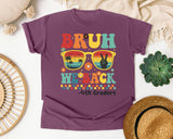 Bruh We Back 4th Graders Sunglasses in Berry Comfort Colors 1717 tee