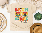 Bruh We Back 4th Graders Sunglasses in Ivory Comfort Colors 1717 tee