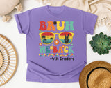 Bruh We Back 4th Graders Sunglasses in Violet Comfort Colors 1717 tee