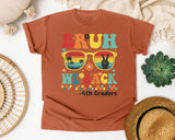 Bruh We Back 4th Graders Sunglasses in Yam Comfort Colors 1717 tee