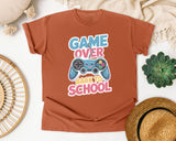 Game Over Back To School Blue in Yam Comfort Colors 1717 tee