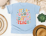 It's A Good Day To Teach Daisy in Chambray Comfort Colors 1717 tee