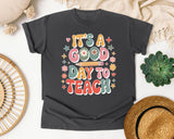 It's A Good Day To Teach Daisy in Pepper Comfort Colors 1717 tee