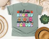 Welcome Back To School Characters in Bay Comfort Colors 1717 tee