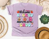 Welcome Back To School Characters in Orchid Comfort Colors 1717 tee