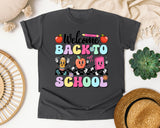 Welcome Back To School Characters in Pepper Comfort Colors 1717 tee