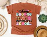 Welcome Back To School Characters in Yam Comfort Colors 1717 tee