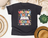 Welcome Back To School Book 2026-2027 Bright in Graphite Comfort Colors 1717 tee